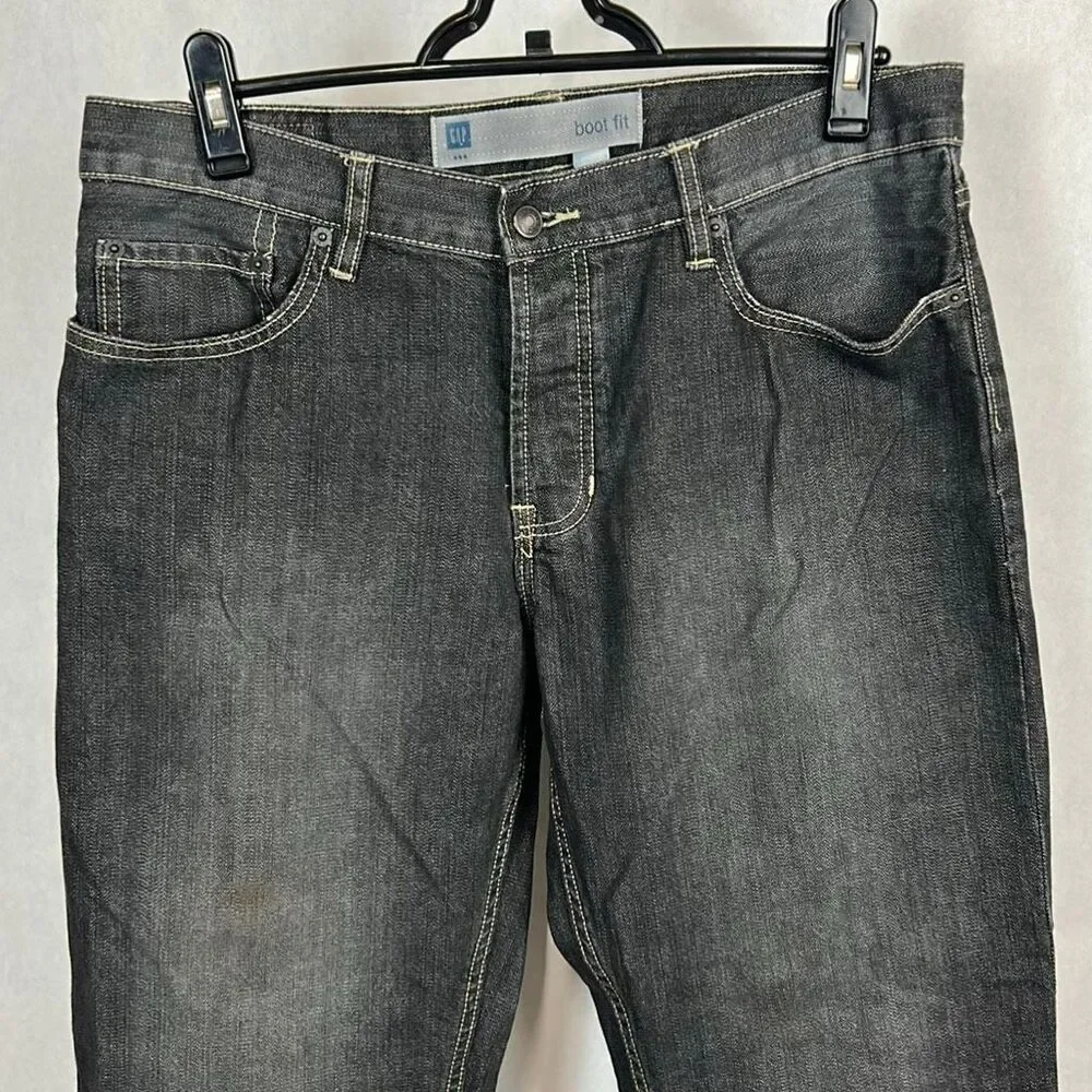 Gap Boot Fit Denim Jeans Mens Sz 34x30 Bootcut Relaxed Worn Rinse